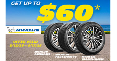 Up to $60 Rebate on MICHELIN tires