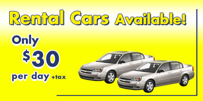 Rental cars available
